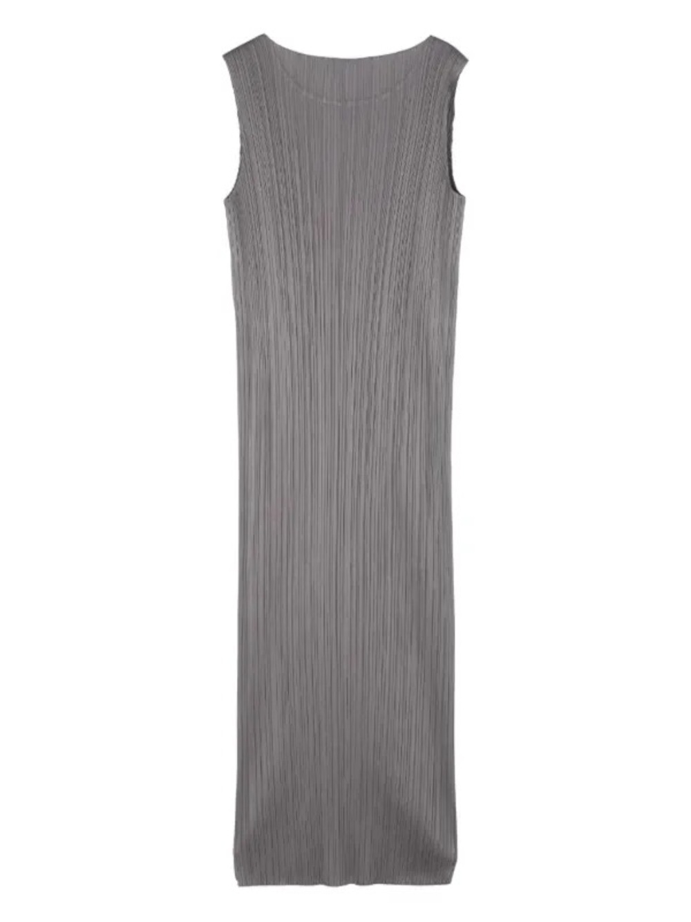Pleats Please Issey Miyake Basics Light Grey Sleeveless Dress 3 NWT